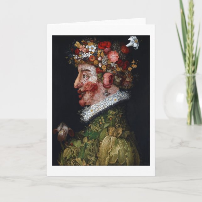 Cartão O Primavera, Arcimboldo (Frente)