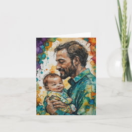 Cartão O Primeiro Capítulo do Novo Papai - Um Dia dos Pai