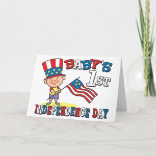 Cartão O primeiro Dia da Independência do bebê