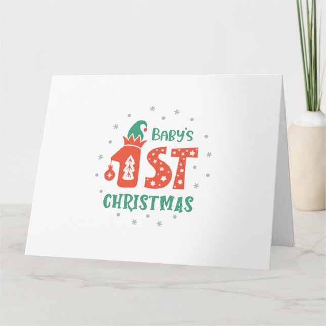 Cartão O Primeiro Natal do Bebê  (Frente)