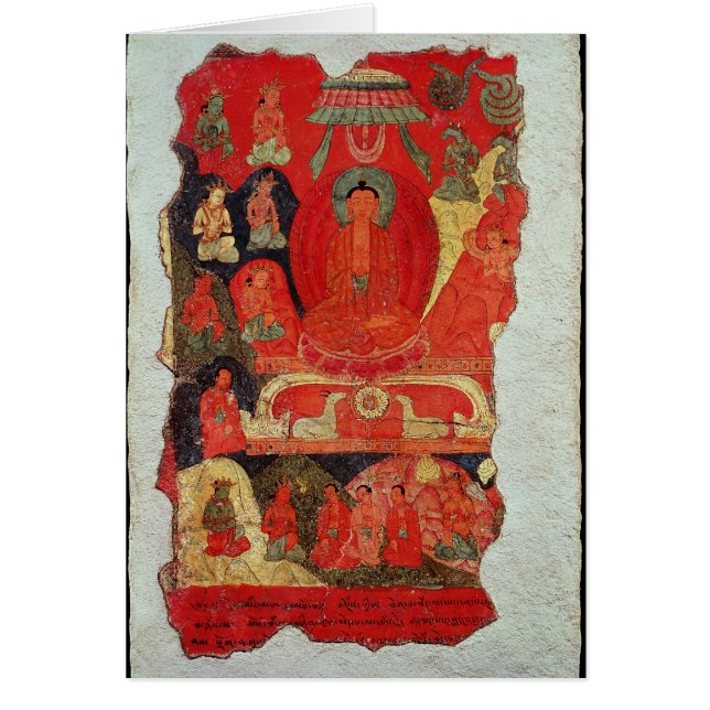 Cartão O primeiro sermão de Buddha (Frente)
