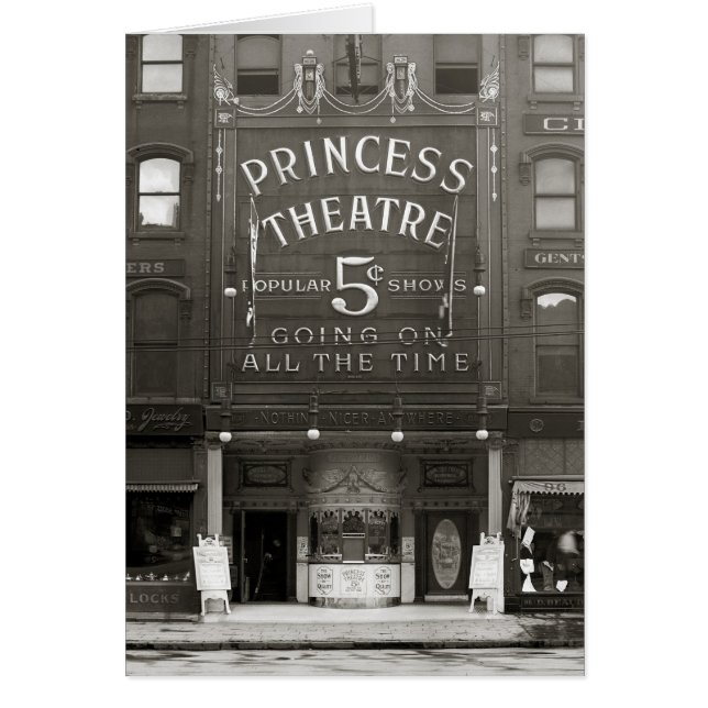 Cartão O Princess Theatre, 1910 (Frente)