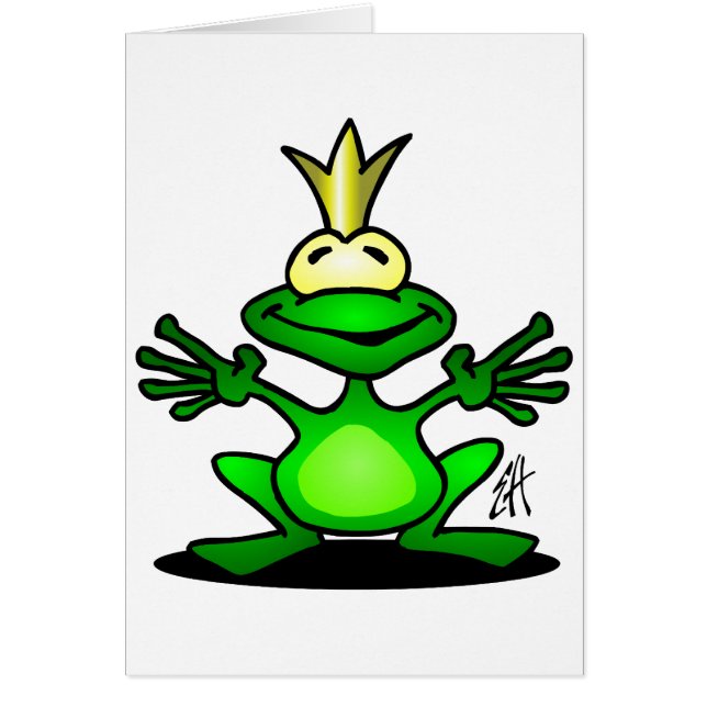 Cartão O príncipe do sapo (Frente)