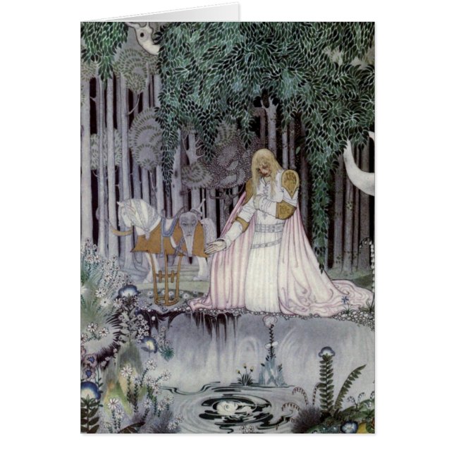 Cartão O Príncipe e a Piscina (Frente)