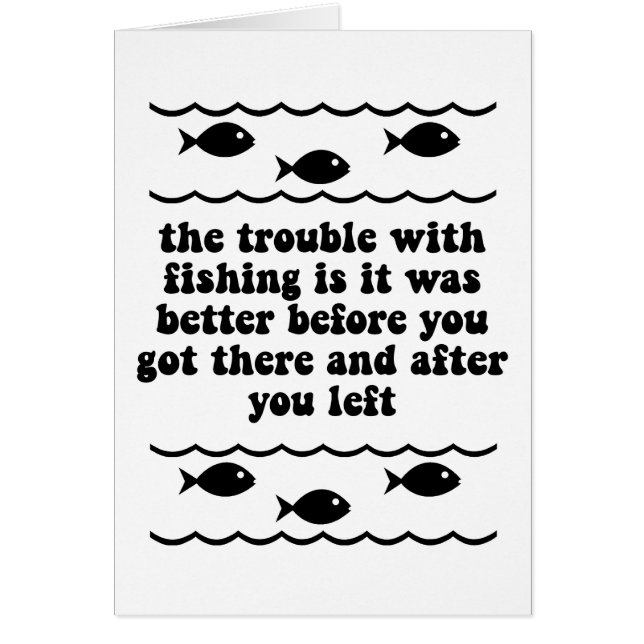 Cartão O problema com pesca (Frente)