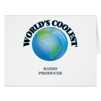 Cartão O produtor de rádio o mais fresco do mundo