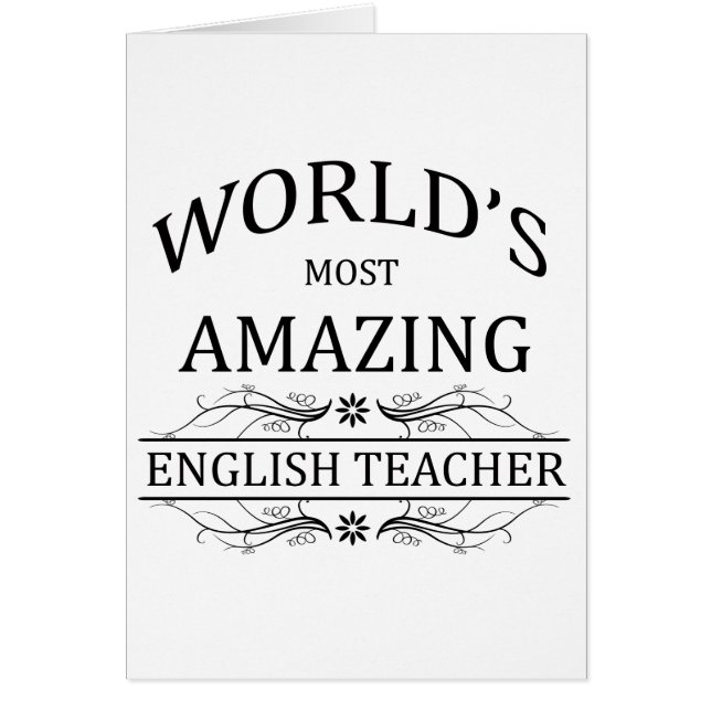 Cartão O professor de inglês o mais surpreendente do (Frente)
