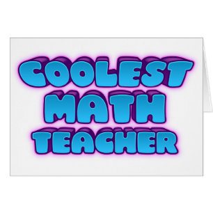 Cartão o professor de matemática o mais fresco