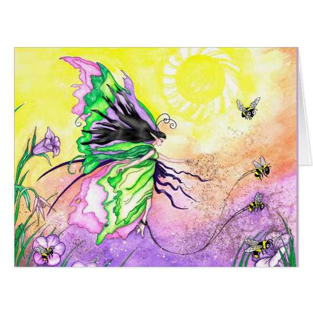 Cartão O Prominado da Polinização (Frente horizontal)