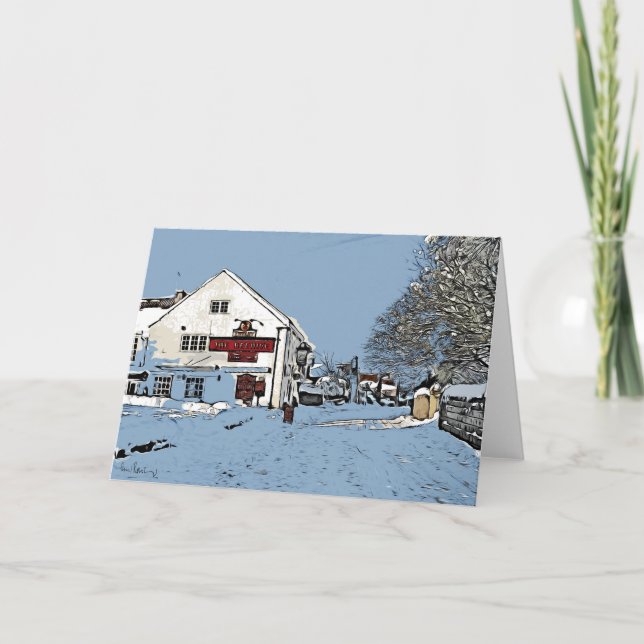 Cartão O Pub de Colmeia, Harthill com Woodall. (Frente)