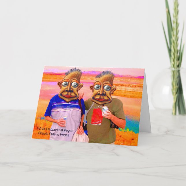 Cartão O que acontece em Vegas deve permanecer em Vegas (Frente)