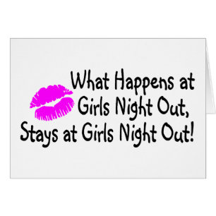 Cartão O que acontece na noite das meninas para fora