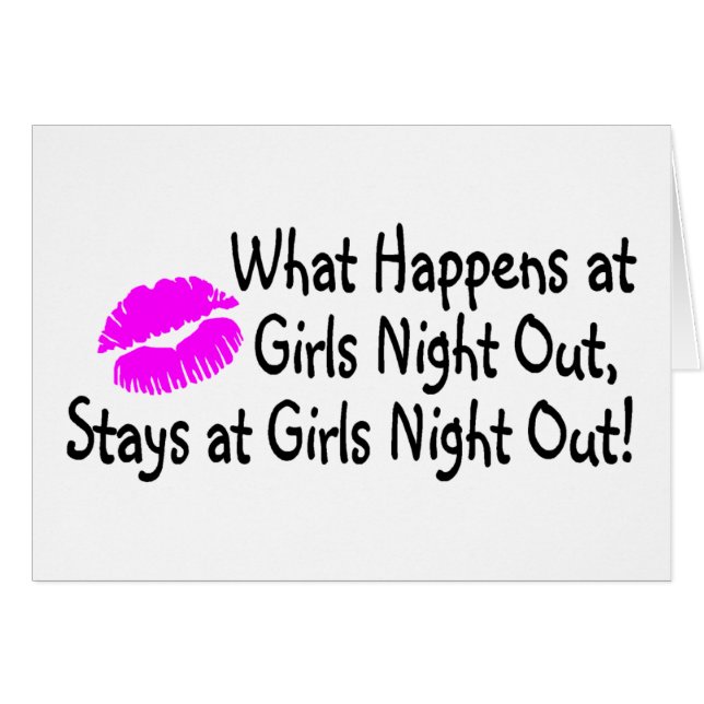 Cartão O que acontece na noite das meninas para fora (Frente Horizontal)