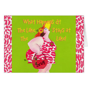 Cartão O Que Acontece No Lago Fica No Lago!