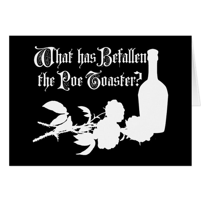 Cartão O Que Aconteceu ao Poe Toaster (Frente Horizontal)