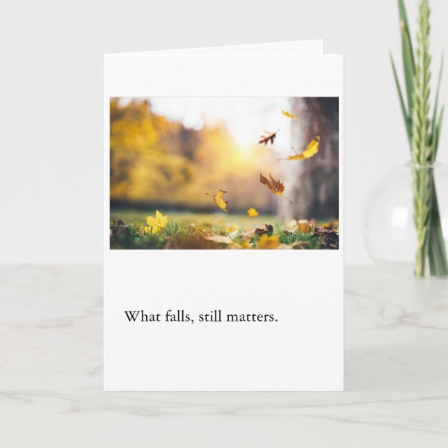 Cartão O que cai, ainda importa (Frente)