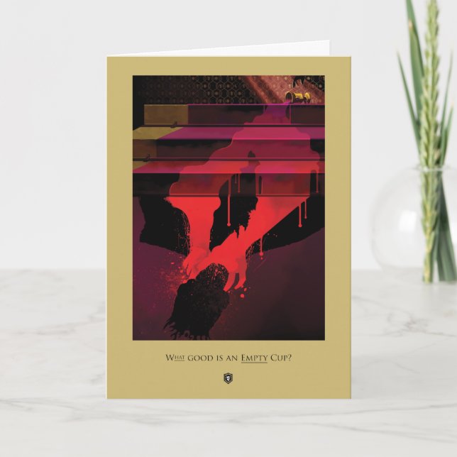 Cartão O que é bom é uma taça vazia? (Frente)