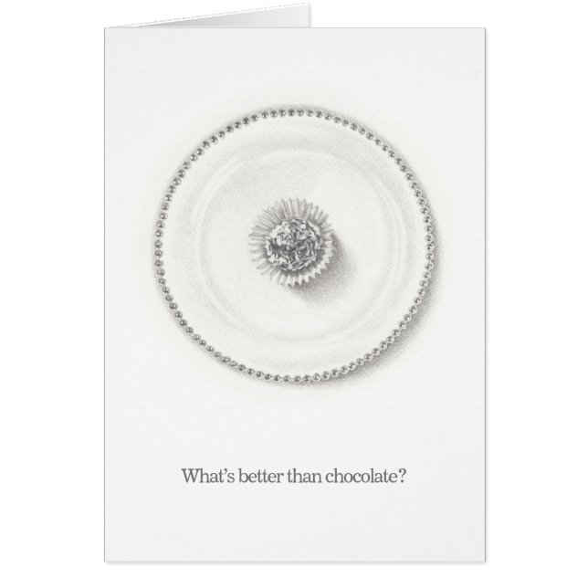 Cartão O que é melhor que chocolate? Namorados (Frente)