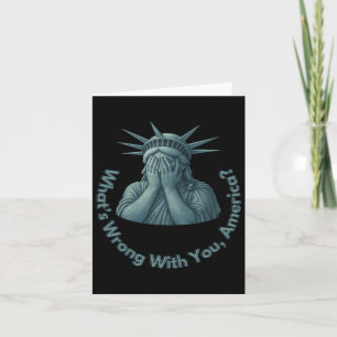 Cartão O que há de errado com você Wtf America Anti Trump