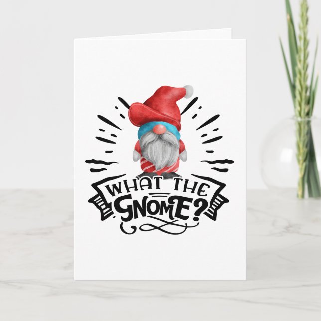 Cartão O Que O Gnomo Piada De Natal Engraçada (Frente)