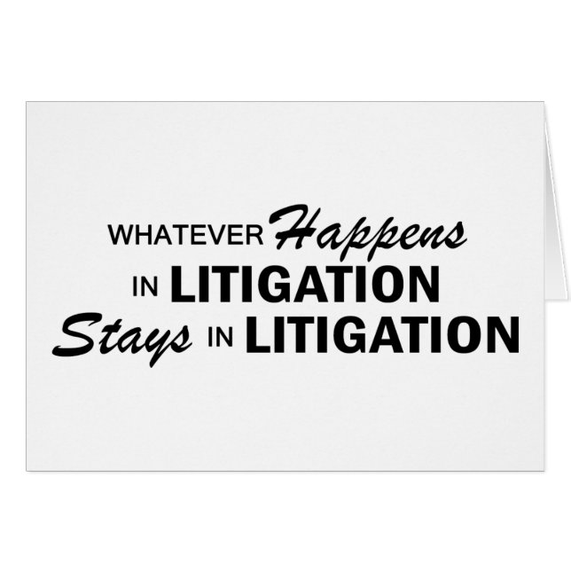 Cartão O que quer que acontece - litígio (Frente Horizontal)