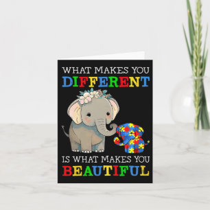 Cartão O Que Te Faz Diferente Elefante Mãe Autismo Sabe
