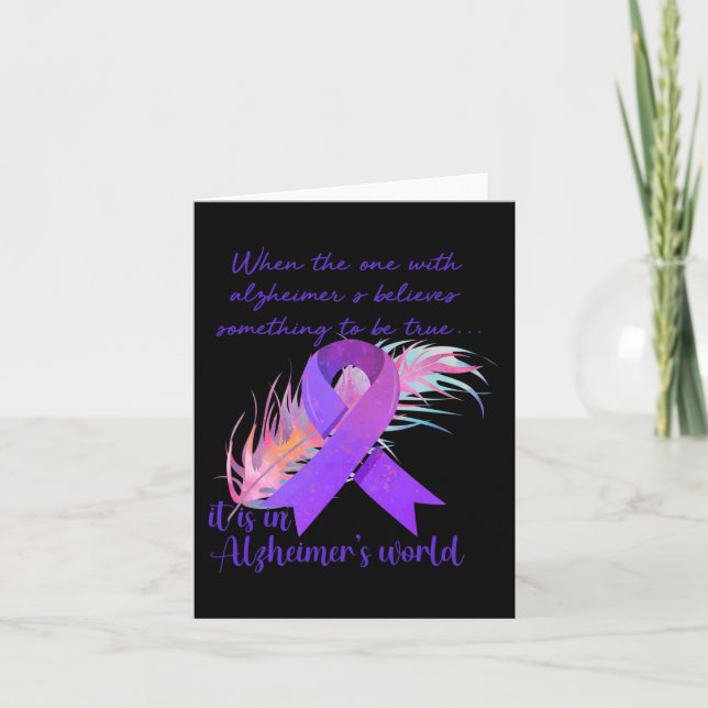 Cartão O que tem Alzheimer acredita que está em Alzheim (Frente)