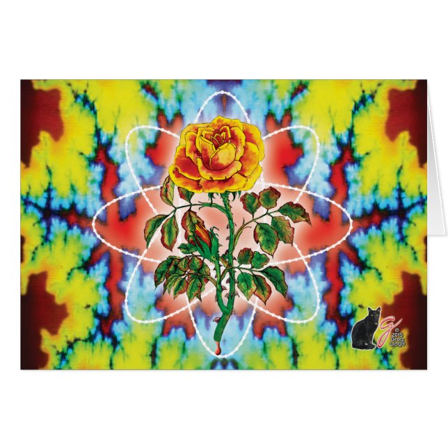 Cartão O Rad Rad aumentou (Frente Horizontal)