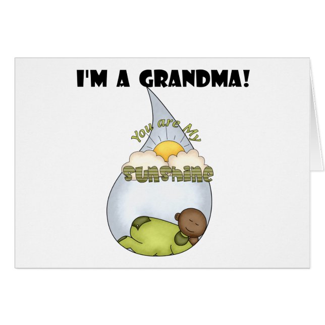 Cartão O Rapaz Americano Sunshine-African da Vovó (Frente Horizontal)