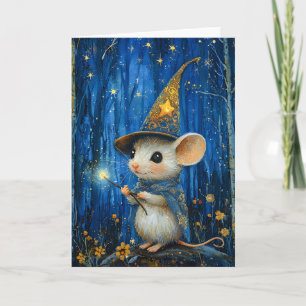 Cartão O Rato Mágico Encantado Arte Fantasia