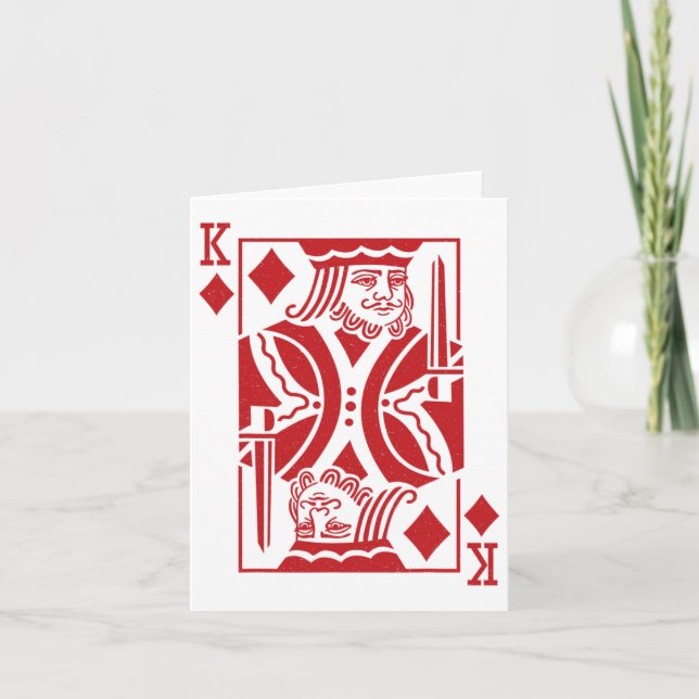 Cartão O Rei dos Diamantes - Figurino De Halloween (Frente)