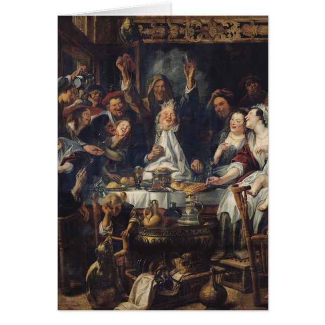 Cartão O rei está bebendo (Frente)