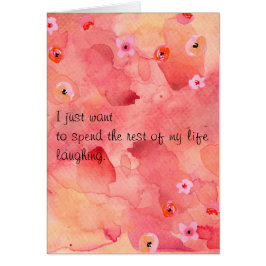 Cartão O resto da minha vida rindo, envelopes incluídos