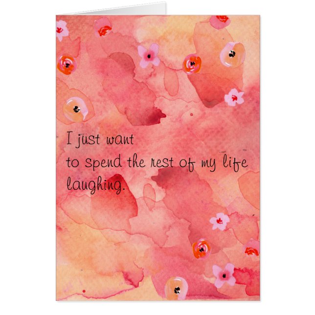 Cartão O resto da minha vida rindo, envelopes incluídos (Frente)