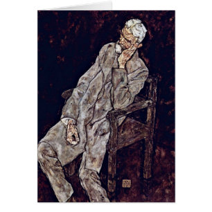 Cartão O retrato de Johann prejudica por Egon Schiele