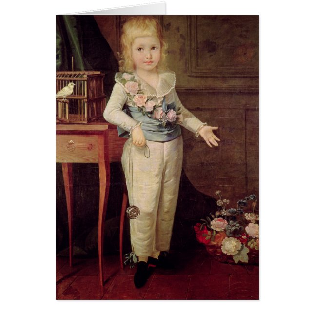 Cartão O retrato presumiu ser Louis XVII (Frente)