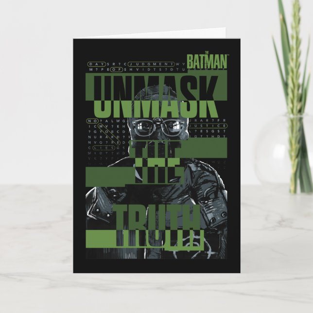 Cartão O Riddler - Desmascarar A Verdade (Frente)