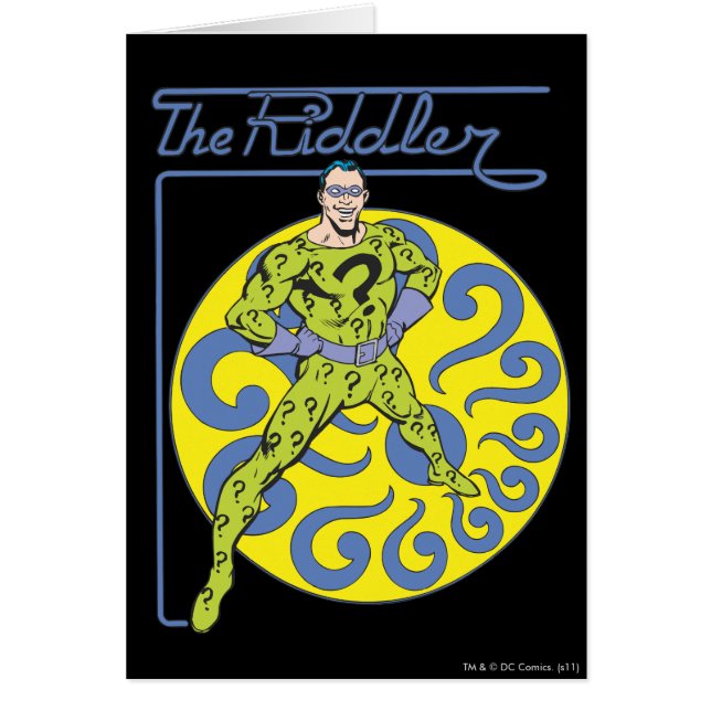 Cartão O Riddler e o logotipo roxo (Frente)