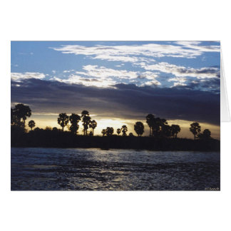 Cartão O rio de Rufiji no por do sol