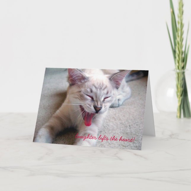 Cartão o riso levanta o coração! (Frente)