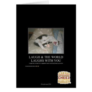 Cartão O riso & o mundo riem com você