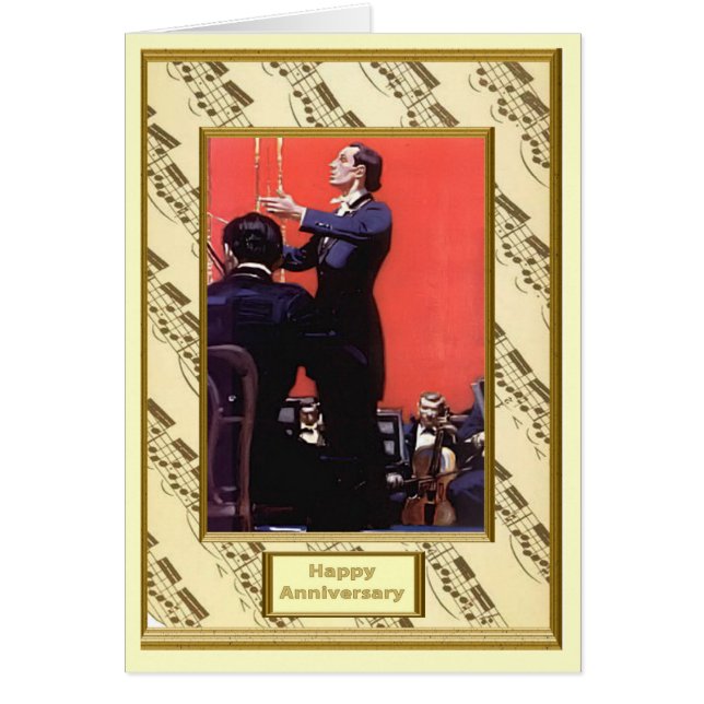 Cartão O romance da música, encontra o condutor (Frente)