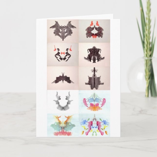 Cartão O Rorschach Test Ink Blots 10 Placas 1-10 (Frente)