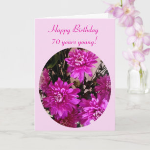 Cartão O rosa floresce o aniversário floral