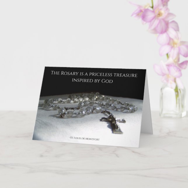 Cartão O Rosário, Um tesouro inestimável inspirado por De (Orquídea)