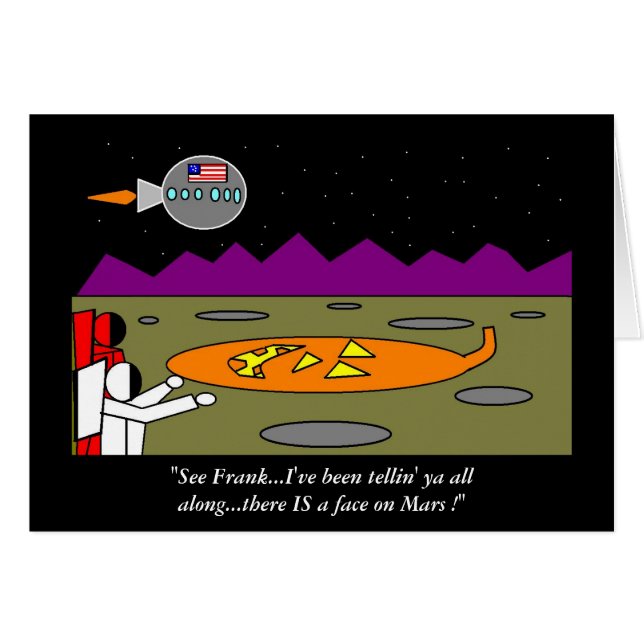 Cartão O Rosto Em Marte (Frente Horizontal)