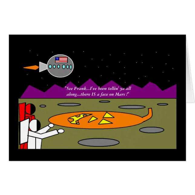 Cartão O Rosto Em Marte (Frente Horizontal)