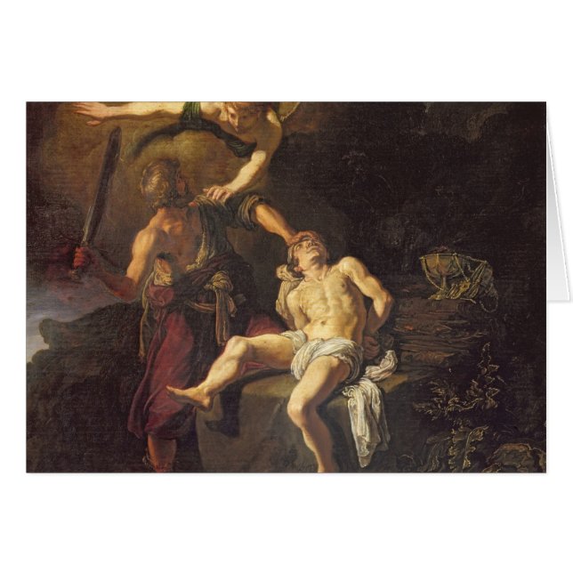 Cartão O sacrifício de Isaac, 1616 (Frente Horizontal)