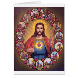 Cartão O Sagrado Coração de Jesus