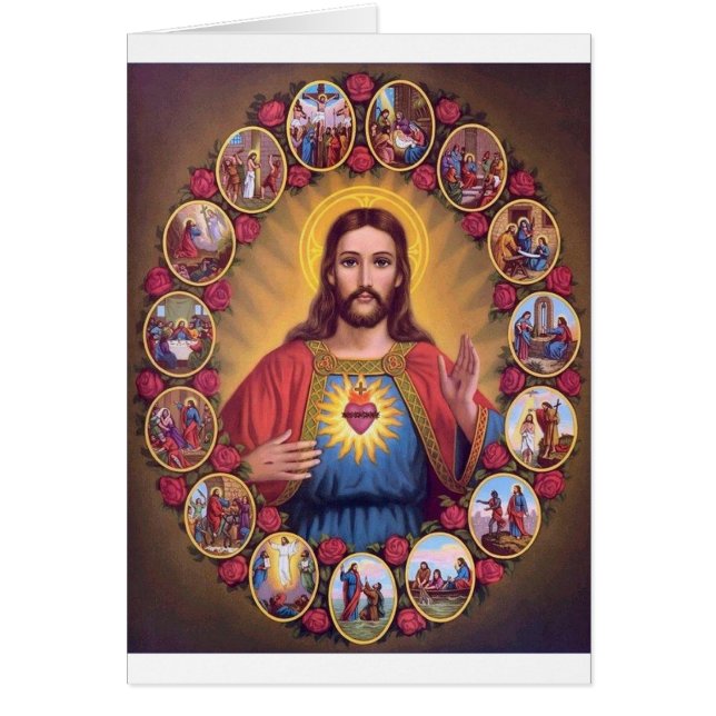 Cartão O Sagrado Coração de Jesus (Frente)